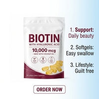 WELLBODY OEM/ODM Capsules de biotine et d'acide hyaluronique pour une peau éclatante, des cheveux et des ongles renforcés, sans OGM, sans gluten, pour adultes