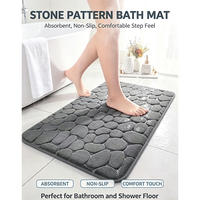 Tapis de bain épais en polaire corail, antidérapant et absorbant l'eau, pour usage quotidien, facile d'entretien, style moderne et minimaliste, idéal pour hôtels et maisons (vente en gros)