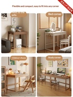 Bureau moderne en bois massif pour bureau à domicile et chambre à coucher, utilisation universelle, aucun assemblage requis, idéal pour les petits appartements, table d'étude SZ010