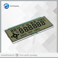 Afficheur LCD intelligent économique personnalisable SCCdisplay SJXDHG001015-19 HTN, plage de température ultra-large, afficheur LCD à 7 segments, non