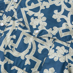 Camisa de Hombre Ecológica y Cómoda, 100% Algodón Popelín, Estampado Digital, Cuello Clásico, Manga Corta, para Otoño - Product Image 6