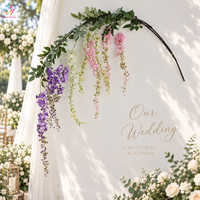 Guirlande artificielle de glycine à longues tiges en soie pour arche de mariage, toile de fond de cérémonie et décoration intérieure