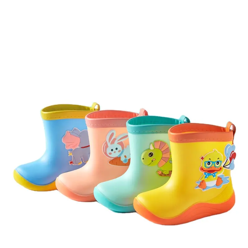 Manufacturer Kids Little Girl Toddler Custom LOGO Go Outdoor Light Weight Waterproof Rain Boots