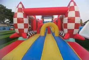 2025 New phổ biến Inflatable ngoài trời các chướng ngại vật Inflatable tên lửa trở ngại với hồ bơi cho doanh số bán hàng - Product Image 3