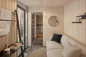 Préfabriqué modulaire minuscule préfabriqué bricolage plage Portable cabine Bungalow fabriqué Flatpack Kit maisons Casas Prefabricadas <span class=keywords><strong>maison</strong></span> écologique - Product Image 3
