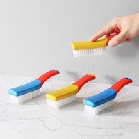 Brosse de nettoyage de chaussures Nano avec poils ultra-doux et rigides, manche en plastique, élimination des taches - Usage domestique