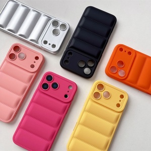 เคสโทรศัพท์มือถือแบบกันกระแทก TPU ลายเสื้อพัฟเฟอร์ สำหรับ iPhone 17 Pro Max, Air 16, 15, 14, 13, 12 Plus ขายส่ง - Product Image 1