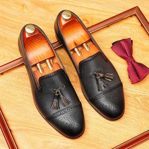 Zapatos de Cuero para Hombre de Alta Gama, Personalizados, Formales de Negocios, Estilo Británico Informal, a la Moda y Modernos - Product Image 4