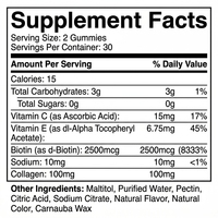 Gummies éclaircissantes pour la peau en marque blanche (OEM) au collagène, biotine, vitamines C et E pour un teint uniforme et une beauté éclatante