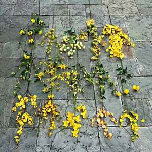 Fabricants de fleurs artificielles LO-720, fleurs en soie jaunes en gros, décoration de centre de table pour mariage et événements - Product Image 5