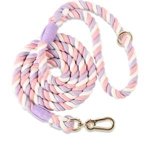 Correa para Perro con Diseño de Cuerda Trenzada Resistente y Herrajes Metálicos Dorados, Cómoda para Paseos Diarios - Product Image 6