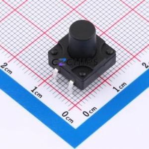 TSW12111-130B511BA Tactile Switch Through hole-4P,11.7x11.5mm Switch Single Pole Single Throw Round Button 2.8N 11.7mm - Product Image 1