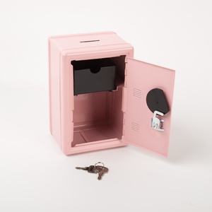 <b>Key</b> <b>Lock</b> Mini Locker <b>Safe</b> Metal Coin Bank with Combination for Boys and Girls Piggy Bank for Hotel Use - Product Image 2