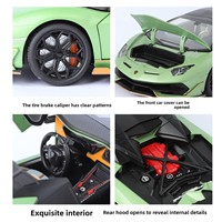 Modèle de voiture de sport en alliage Aventador SVJ63 sous licence officielle 1:18 H1101 avec son et lumière, cadeau d'anniversaire, vente en gros HX
