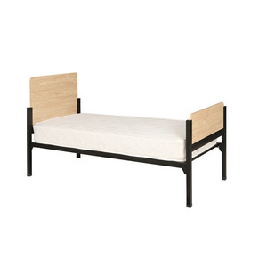 Modern Minimalist Customized Steel <b>Metal</b> <b>Single</b> Full Size <b>Bed</b> Spring <b>Frame</b> with Wooden headboard and Mattress Bedroom Furniture - Product Image 3
