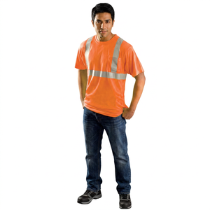 100% Polyester Safety T Shirts Wholesales Hi Vis <b>Winter</b> <b>Work</b>-<b>wear</b> T-shirts Full Sleeve Working Reflective Shirts For Men - Product Image 1