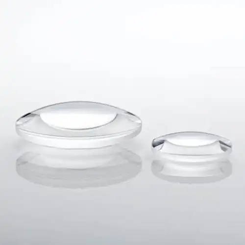 광학 평면 볼록/오목 바이 볼록 바이 오목 렌즈 UV 융합 실리카 석영 유리 맞춤형 레이저 마킹 기계 공냉식