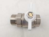 Válvula de Mariposa de Latón de Alta Presión con Filtro Integrado y Manija Blanca, Tamaños Grandes 1/2" 3/4" 1" NPT/BSP