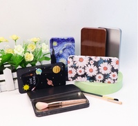 Boîte rectangulaire en fer blanc 170x90x16mm - Emballage cadeau personnalisé avec logo pour fard à joues, parfum, rouge à lèvres, ciseaux à ongles et outils cosmétiques
