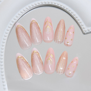 3D ojo <span class=keywords><strong>de</strong></span> gato tulipán encaje francés extraíble Nail Art 24 piezas Prensa en <span class=keywords><strong>uñas</strong></span> cubierta completa personalizada puntas francesas Prensa en <span class=keywords><strong>uñas</strong></span> arte - Product Image 6