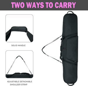 Bolsa Acolchada Personalizada para Tabla de Snowboard de 165 cm y 155 cm, Bolsa para Equipo de Snowboard con Bolsillo Grande Impermeable - Product Image 4