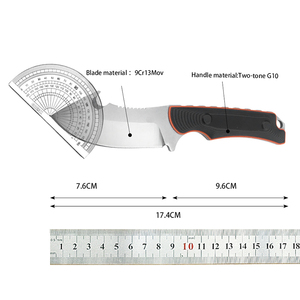 Cuchillo de Camping EDC de Hoja Fija BM 15018, Acero Inoxidable, Punta Caída, Borde Dentado, Mango Negro y Naranja, Herramienta de Supervivencia al Aire Libre OEM - Product Image 6