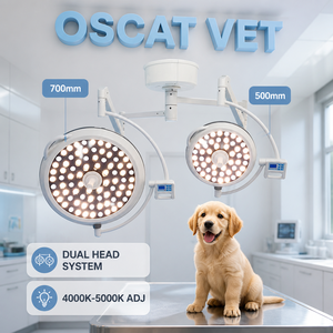 Équipement vétérinaire OSCAT YDE700500, lampe d'opération LED à double tête pour clinique animale, instrument vétérinaire, sans ombre effet ciel étoilé - Product Image 1
