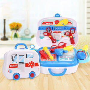 Valise médicale jouet pour enfants avec roulettes, seringue, thermomètre, jeu de rôle de docteur, portable, cadeau d'apprentissage précoce - Product Image 1