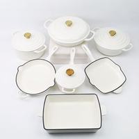 Casserole de Cuisine Minimaliste Personnalisée 30CM en Fonte Émaillée Moderne, Faitout Induction en Métal