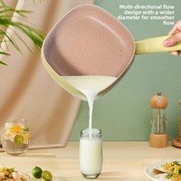 Marmite carrée en aluminium antiadhésive de style japonais pour lait, aliments pour bébés, nouilles instantanées, avec couvercle en verre