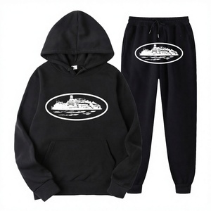 Ensemble de survêtement décontracté en molleton pour homme, style hip-hop urbain, imprimé numérique, coupe ample, à capuche, pour l'automne - Product Image 2