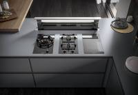 Kabinet Dapur Granit Stainless Steel Mewah dengan Desain Modular untuk Penggunaan Hotel, Vila, dan Apartemen