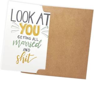 Carte de vœux amusante et coquine pour mariage ou fiançailles - <span class=keywords><strong>Humour</strong></span> pour adultes, carte de félicitations de mariage coquine - Product Image 4