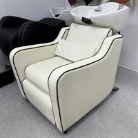 Nouveau lit de chaise de shampooing de tête de lavage de cheveux blanc avec piscine hydrothérapie salon de beauté salon de coiffure spa