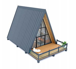 Nueva Villa Triangular Modular en Forma <span class=keywords><strong>de</strong></span> A, Estructura <span class=keywords><strong>de</strong></span> Acero Personalizada, Edificio <span class=keywords><strong>de</strong></span> Oficinas Moderno Prefabricado, Casa para Vivir al Aire Libre - Product Image 6