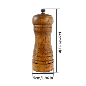 Moulin à sel et à poivre professionnel en bois <span class=keywords><strong>d</strong></span>'acacia, 5,5 pouces, noyau de broyage en céramique réglable, moulin à épices manuel pour la cuisine - Product Image 3