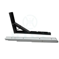 Support mural triangulaire pliable, support d'étagère mural pliable, support de table mural robuste, noir et blanc