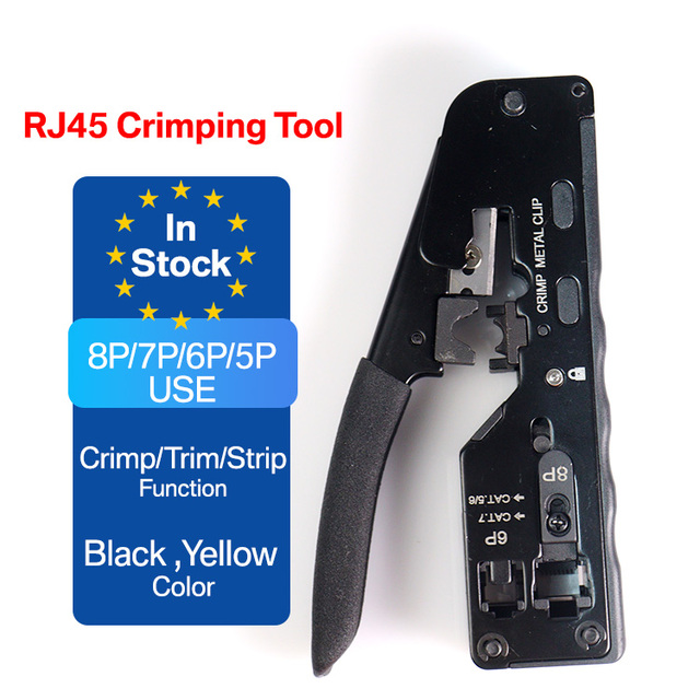 Rj45 Pass Through Crimp Tool Crimping Tool Pass Through Ethernet Crimper Crimping Hand Tools