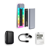 Casing keras M.2 NVME 2280 256GB 512GB, casing keras Solid State Drive Super kecepatan tinggi 1TB 2TB 4TB kompatibel USB Tipe C RGBPortable SSD