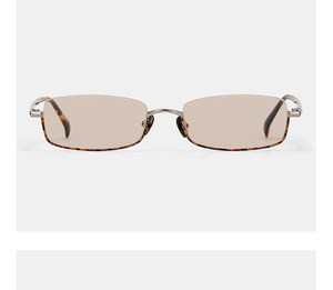 Luxury Designer Fashion Metal Rectangle Shades Custom Logo Retro Square Polarized Sunglasses for Women Men - Product Image 3