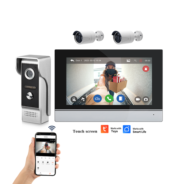 Best Selling Tuya Smart 1080P IP Video Intercom System Color Password-Protected Doorbell Camera WiFi Motion Detection Features