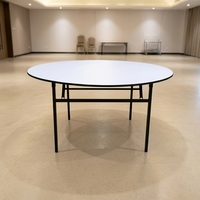 Table de banquet ronde pliante à structure métallique pour hôtels, mariages et restaurants – Vente directe usine