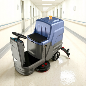 Battery-Powered Self-Propelled Ride-On <b>Floor</b> Scrubber Cordless Manual Operation Cold Water Washing <b>Machine</b> for Large Area Featur - Product Image 3