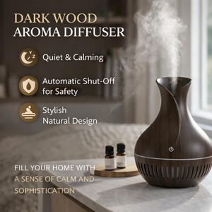 USB Mini Ultrasonic <b>Humidifier</b> Wood Grain Vase Air Freshener Humidistat Electric Power Source Small Size Home - Product Image 3