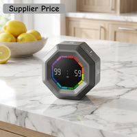 Timer Dapur Digital LCD Visual Display Gravity Eight Side Flip Timer dari Produsen Langsung, Timer Belajar Siswa, Timer Pomodoro