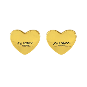 Boucles d'oreilles en forme de cœur Altrhires, plaquées or, bijoux unisexes tendance, cadeau pour elle ou lui - Product Image 1