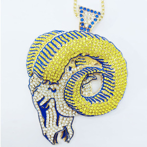 Classique Los Angeles Rams Collier <span class=keywords><strong>Mode</strong></span> Hommes <span class=keywords><strong>Bijoux</strong></span> Pendentif En Argent Collier Pour Cadeau - Product Image 2