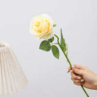 Kunstzijde zijden rozen woonkamer slaapkamer decoratief boeket tafel centerpiece zelfde stijl 'Yellow Rose Story' bloemstuk