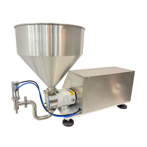 Machine de remplissage semi-automatique à pompe à lobes rotatives pour produits visqueux (confiture, sauce, pâte, lotion) avec flacons en verre - Product Image 5