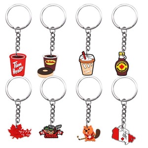 พวงกุญแจยางนิ่ม PVC รูปใบเมเปิ้ล บีเวอร์ ทิม ฮอร์ตันส์ ของที่ระลึกแคนาดา สำหรับตกแต่งกระเป๋าเรียน ของขวัญสำหรับการเดินทาง - Product Image 1